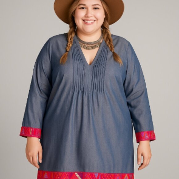 HOST PICK Cute Boho Plus Tunic/Dress LAST ONE! - Picture 1 of 11